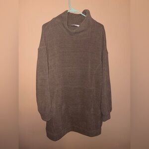Free People Chocolate Brown Turtleneck Sweater size L